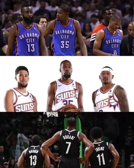 太陽三巨頭徹底失敗？美媒：杜蘭特的三巨頭球隊(duì)總是一樣的結(jié)局？